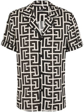 Monogram-print short-sleeve shirt